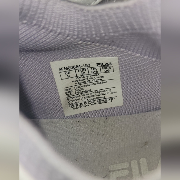 Women’s Fila Lavender Disruptor II Sock Monomesh - Size 9 - Picture 12 of 14